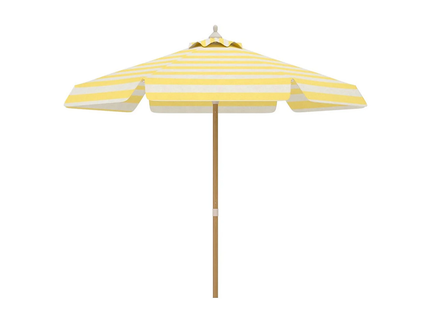 Parasol à Rayures "Cerox" 270cm Jaune & Blanc
