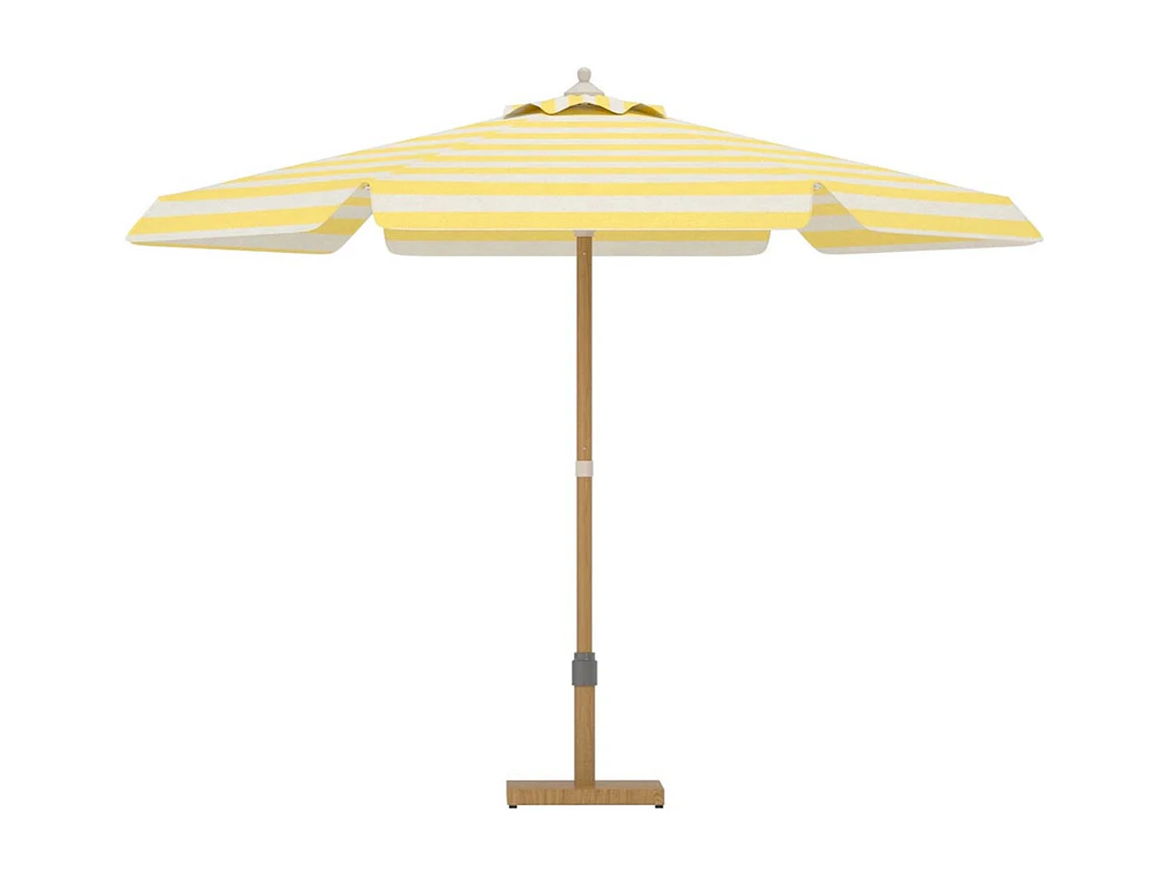 Parasol à Rayures "Cerox" 270cm Jaune & Blanc