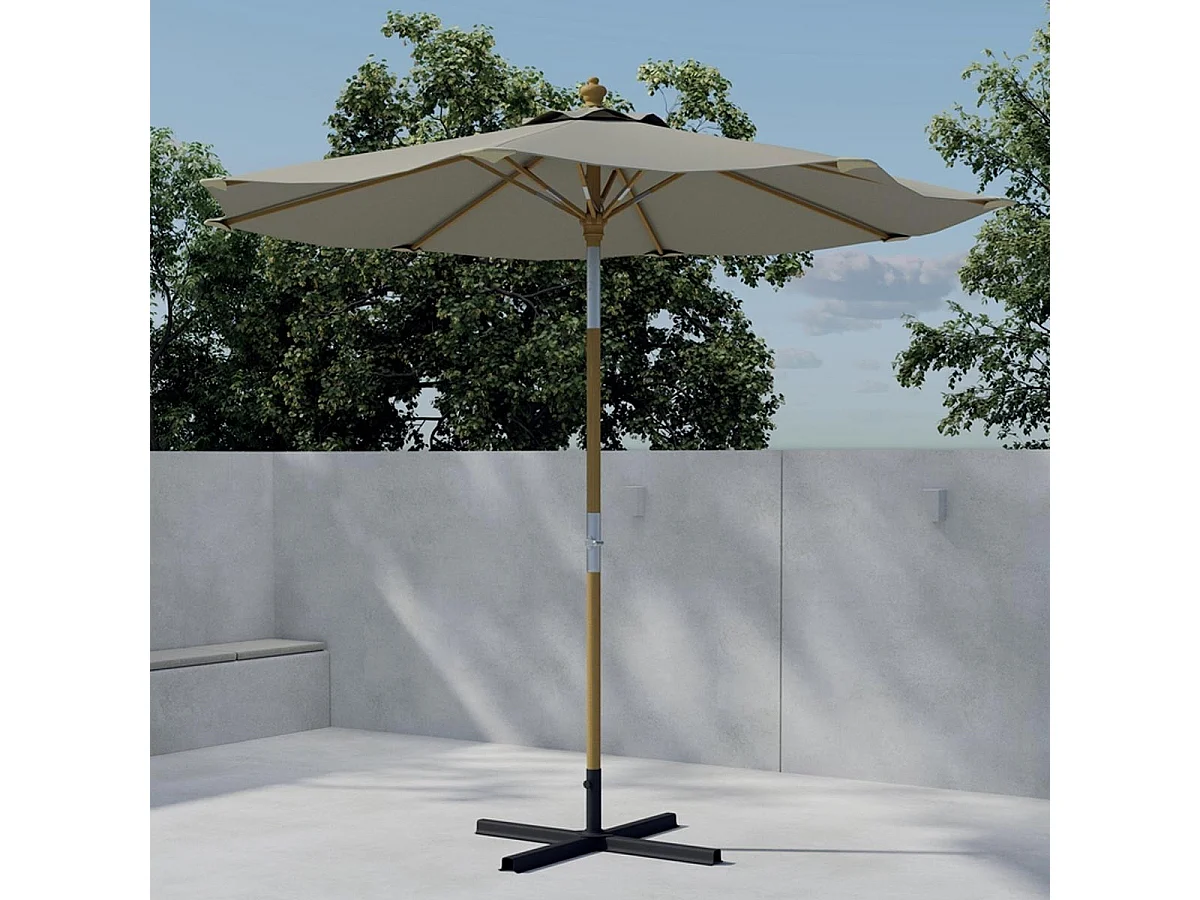 Parasol en Bambou "Cerox" 270cm Beige