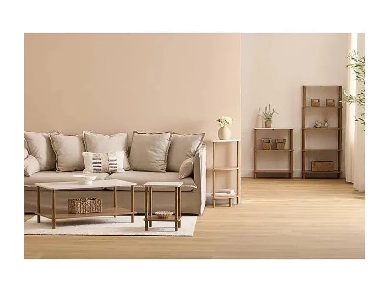 Table Basse Design "Côme" 90cm Marron