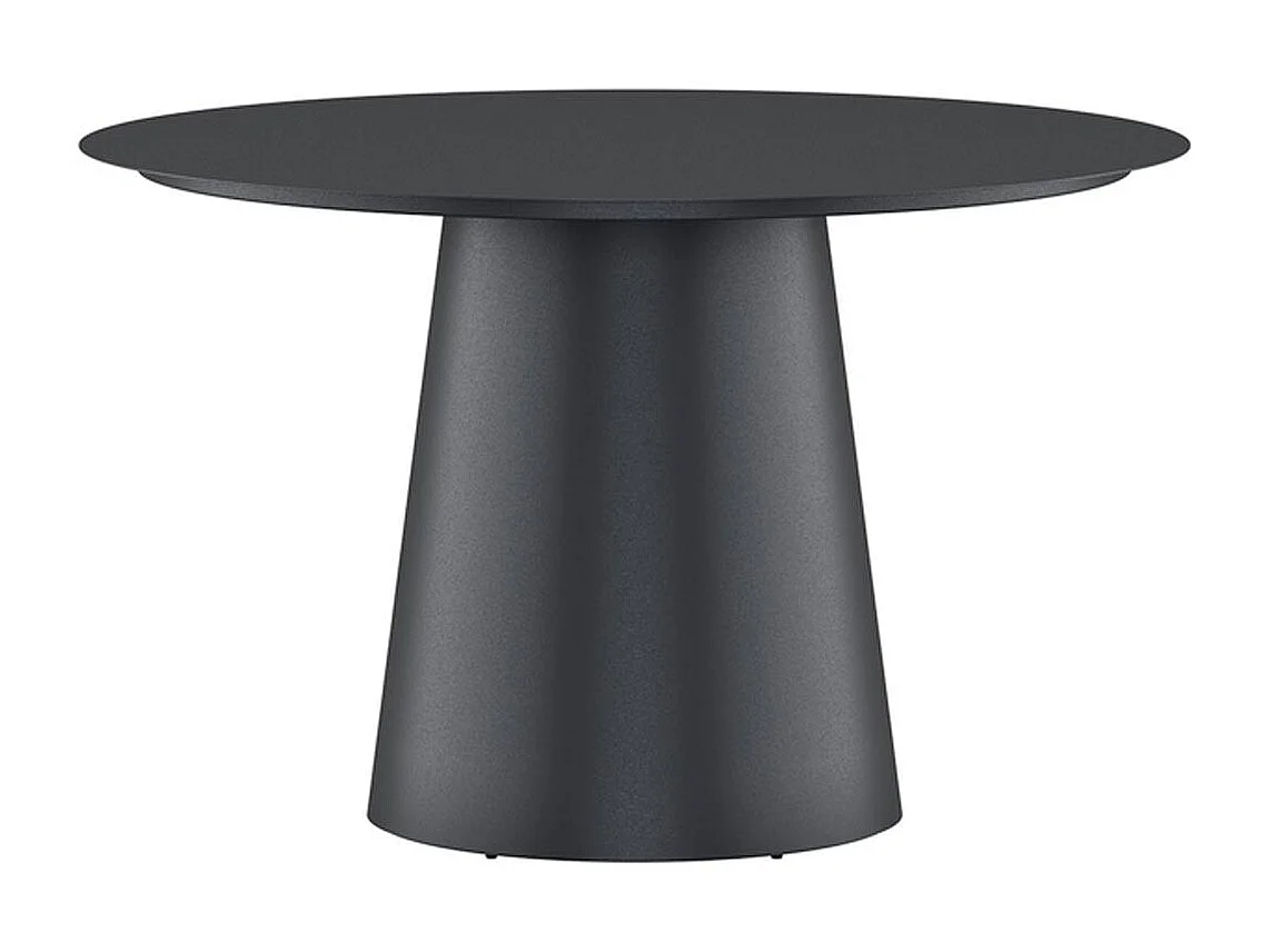 Table de Jardin Ronde "Lanzo" 120cm Noir