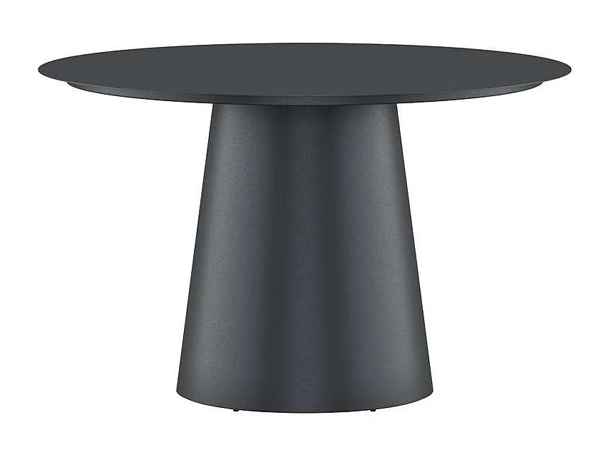 Table de Jardin Ronde "Lanzo" 120cm Noir