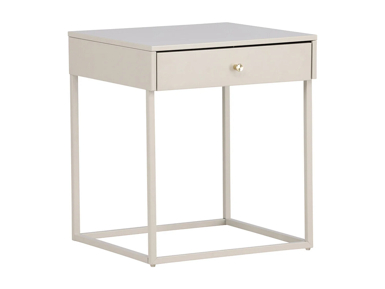 Table de Chevet Avec Tiroir "Bakal" 50cm Beige