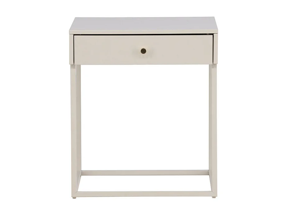 Table de Chevet Avec Tiroir "Bakal" 50cm Beige