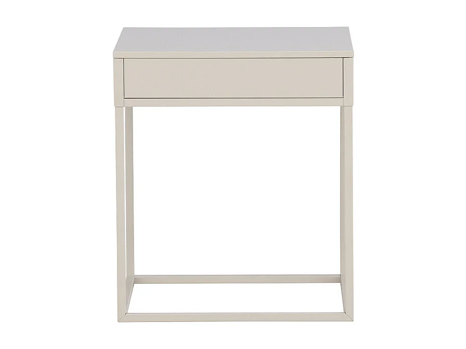 Table de Chevet Avec Tiroir "Bakal" 50cm Beige