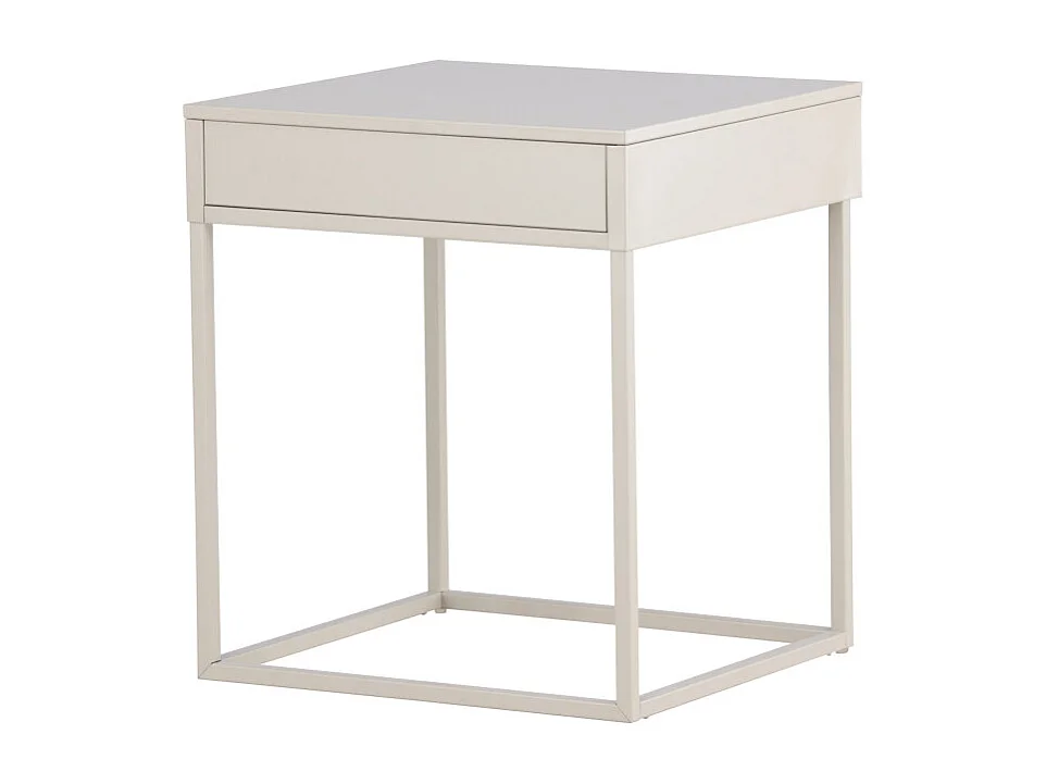 Table de Chevet Avec Tiroir "Bakal" 50cm Beige