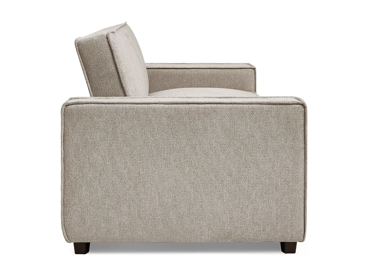 Canapé convertible clic-clac 3 places Pikado Tissu effet lin Taupe clair