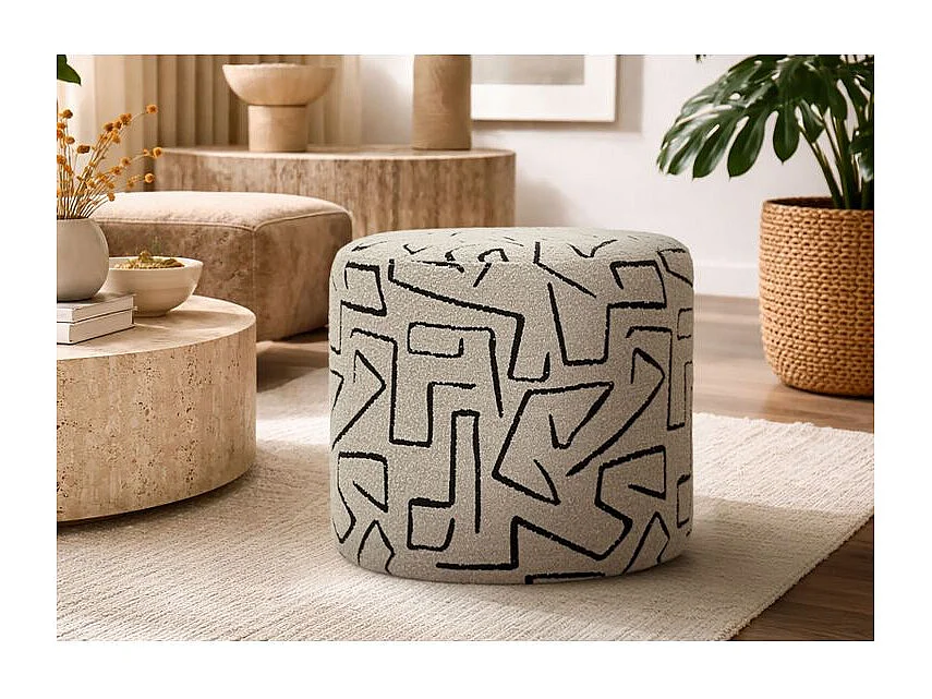 Nairobi poef, grafisch ontwerp, decoratieve accentstoel
