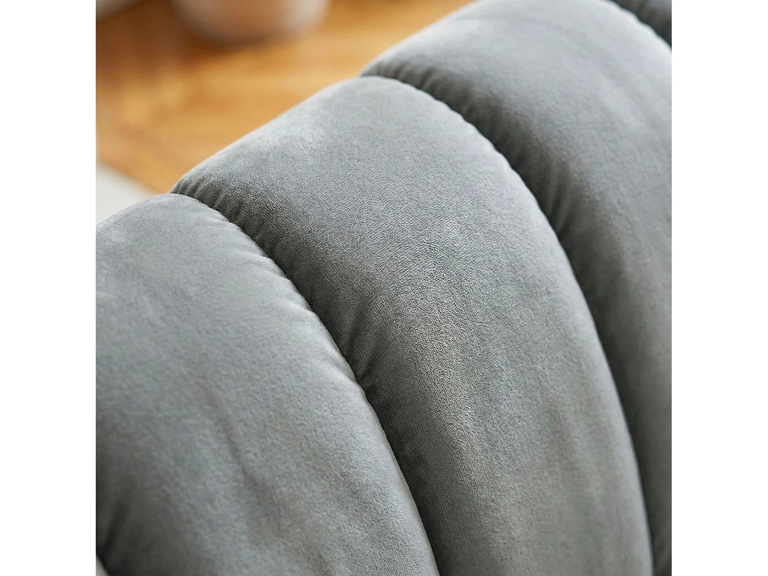 Canapé 2 places design Sidonie Velours Gris