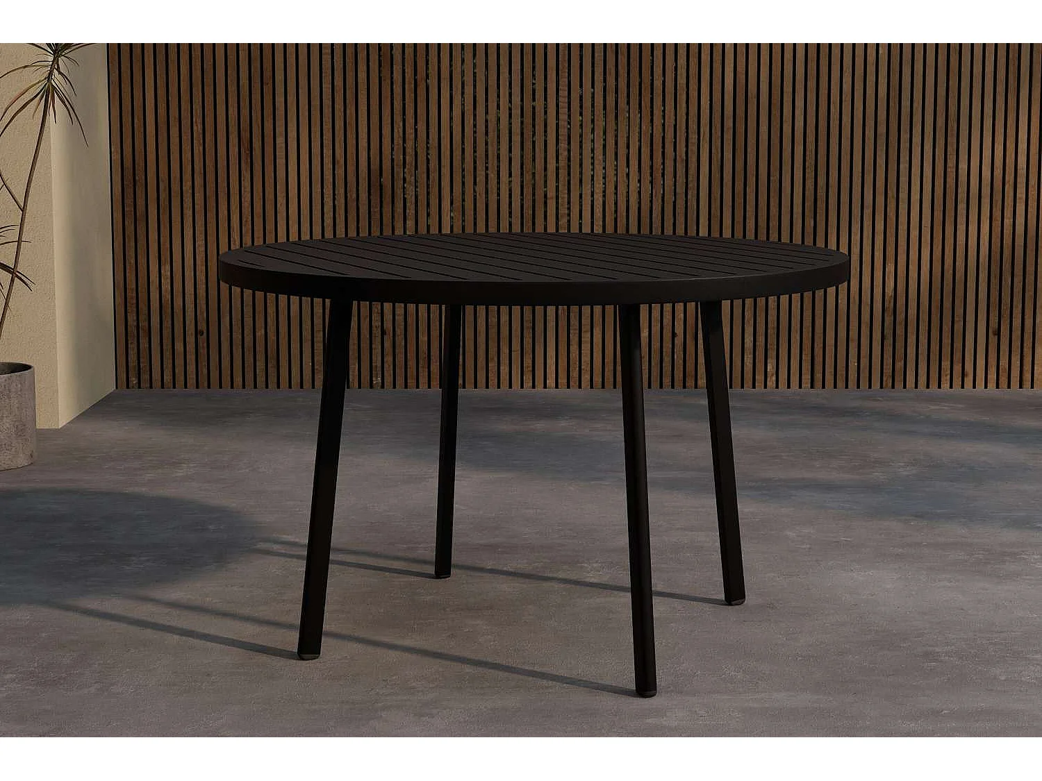 Giardini table de jardin Ø120cm noir.