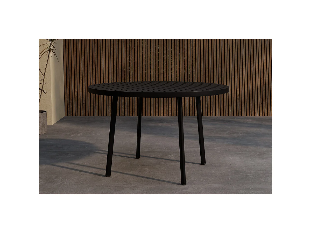 Giardini table de jardin Ø120cm noir.