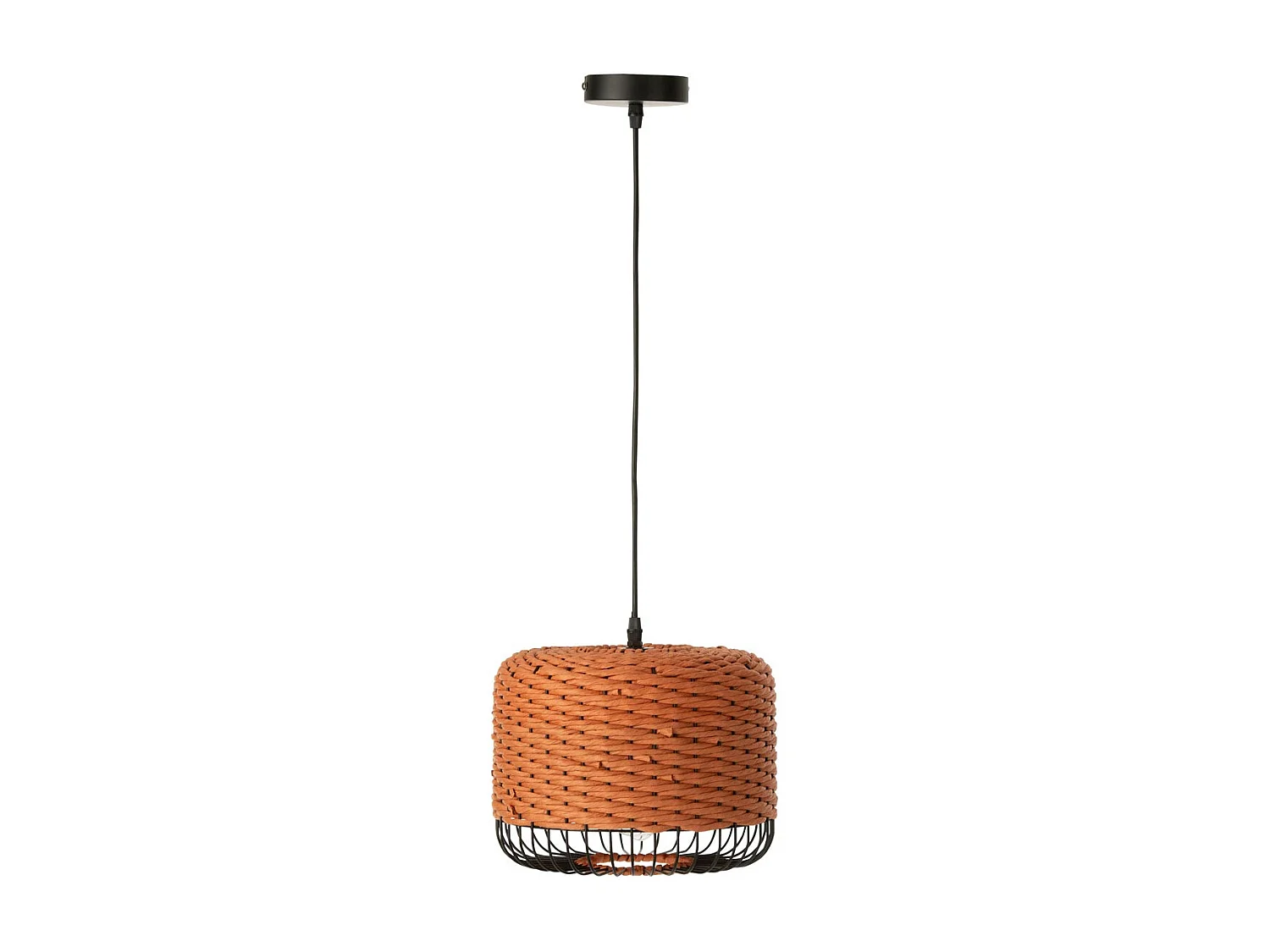 Lampe Suspension en Métal "Eldon" 27cm Orange