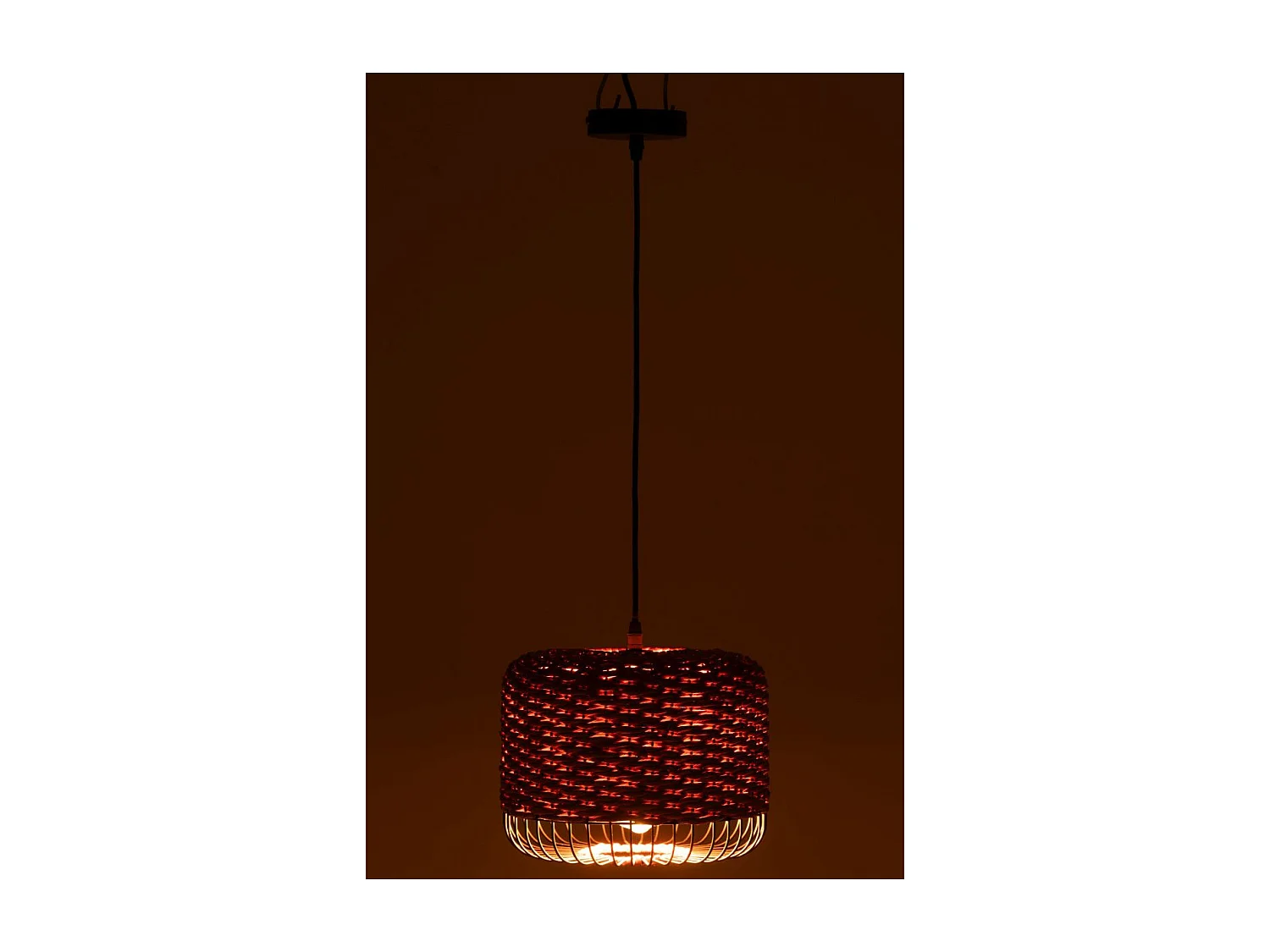 Lampe Suspension en Métal "Eldon" 27cm Orange