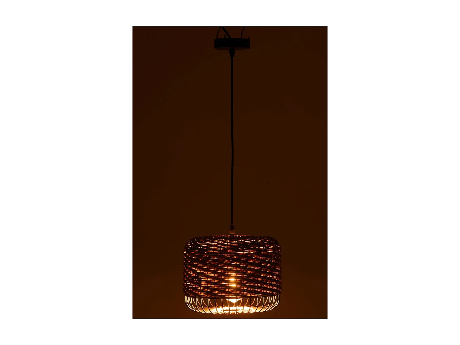Lampe Suspension en Métal "Eldon" 27cm Naturel