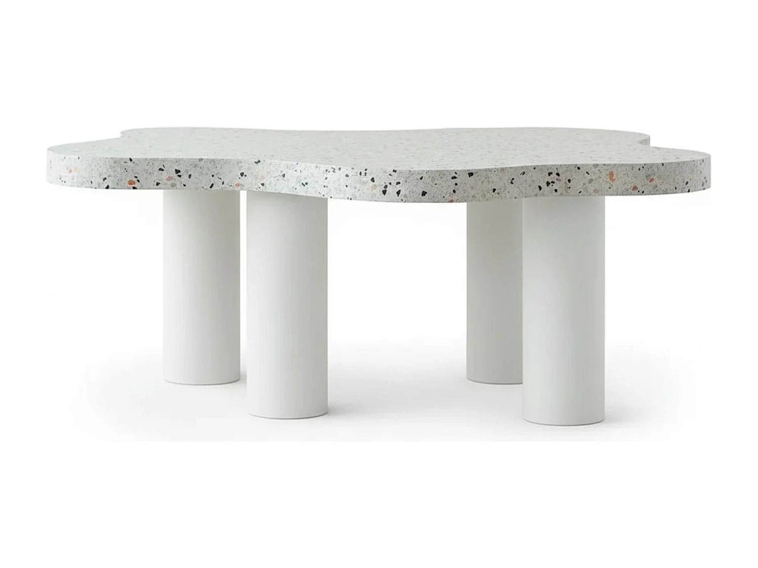 Table basse forme nuage 69x100cm Lagoon Effet Terrazzo