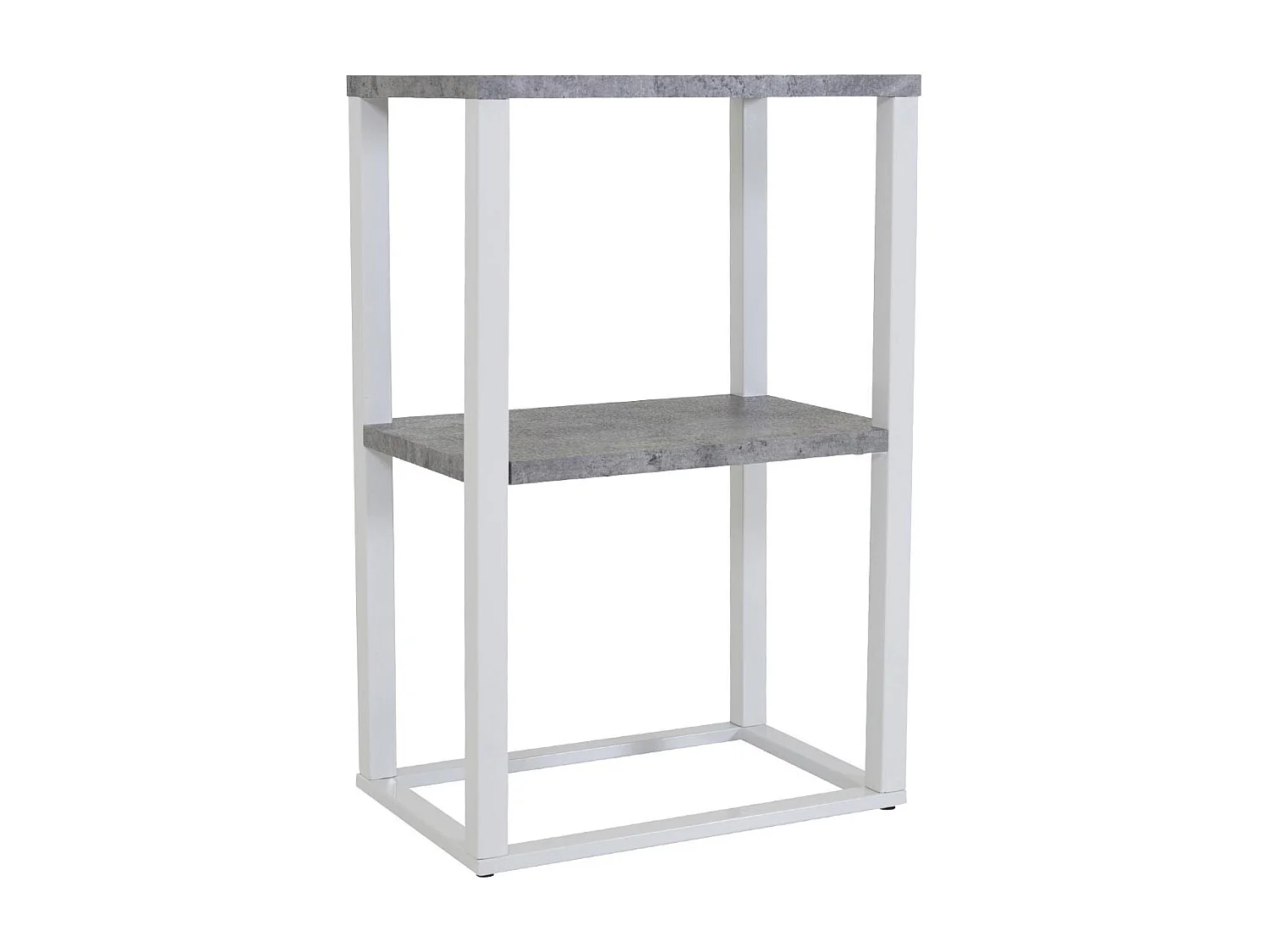 Table de Chevet Double "Rise" 68cm Gris & Blanc