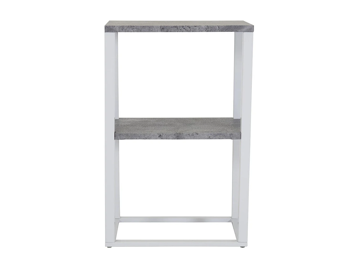 Table de Chevet Double "Rise" 68cm Gris & Blanc