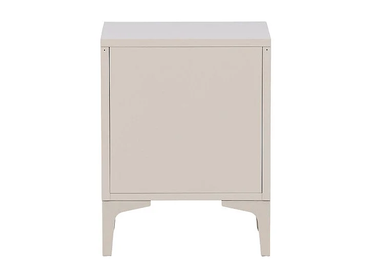 Table de Chevet 2 Tiroirs "Piring" 60cm Beige