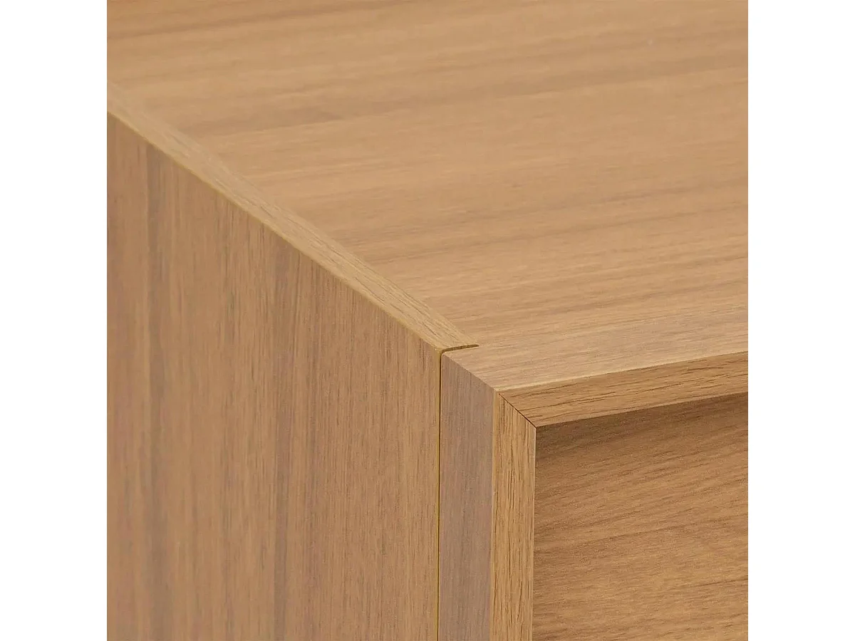 Table de Chevet 2 Tiroirs "Framy" 54cm Marron