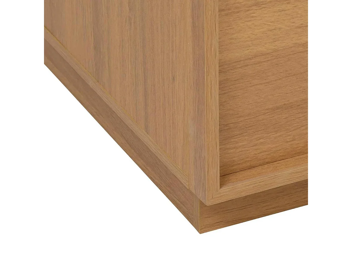 Table de Chevet 2 Tiroirs "Framy" 54cm Marron