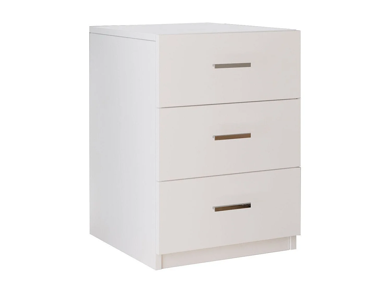 Table de chevet Moderne 3 Tiroirs Sylar Blanc