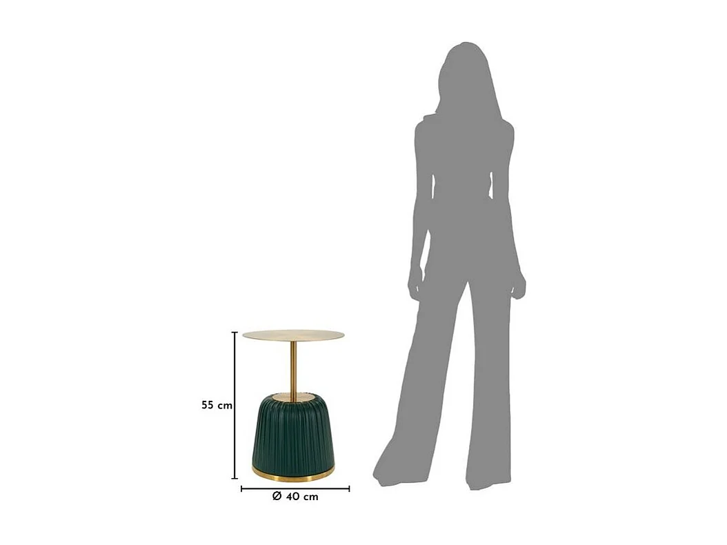 Table d'appoint egle verte ø 40x55