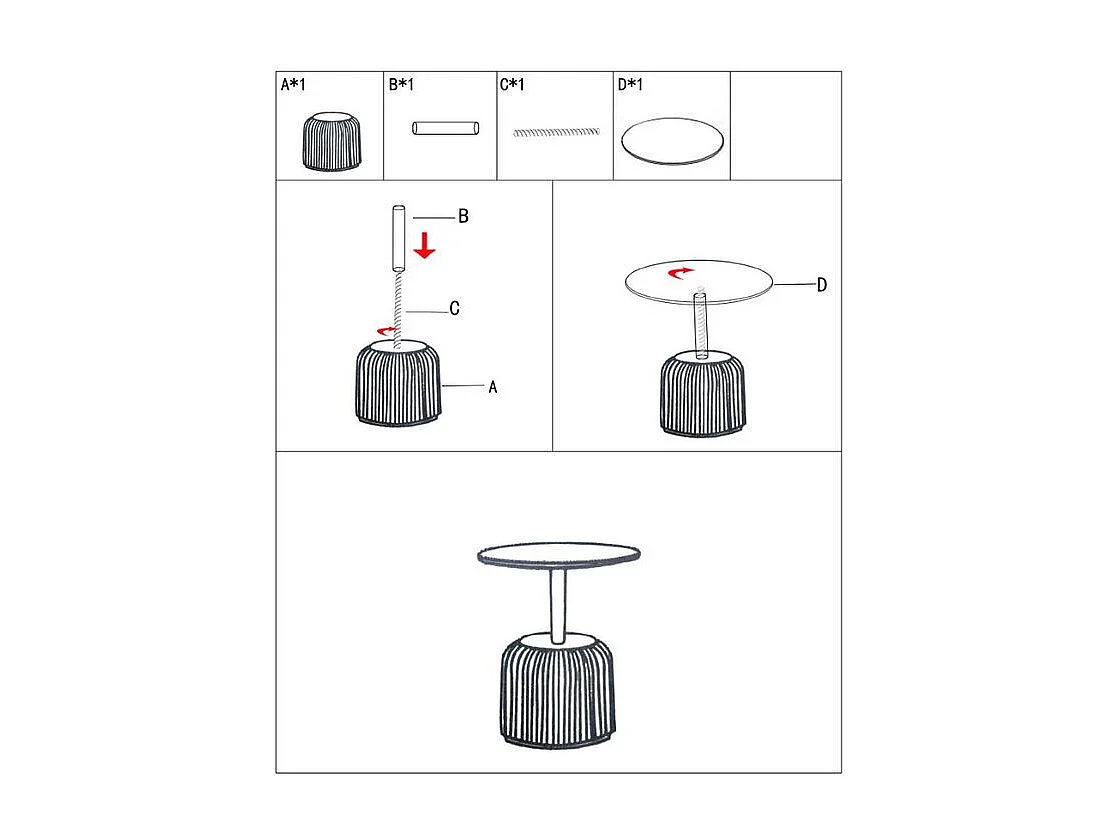 Table d'appoint egle verte ø 40x55