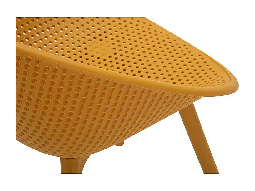 Ensemble de chaises ibiza moutarde 2 pièces 59x59x83 (hauteur d'assise cm 45)