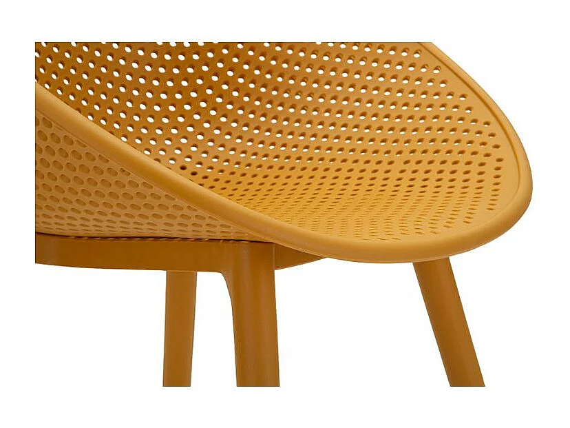 Ensemble de chaises ibiza moutarde 2 pièces 59x59x83 (hauteur d'assise cm 45)