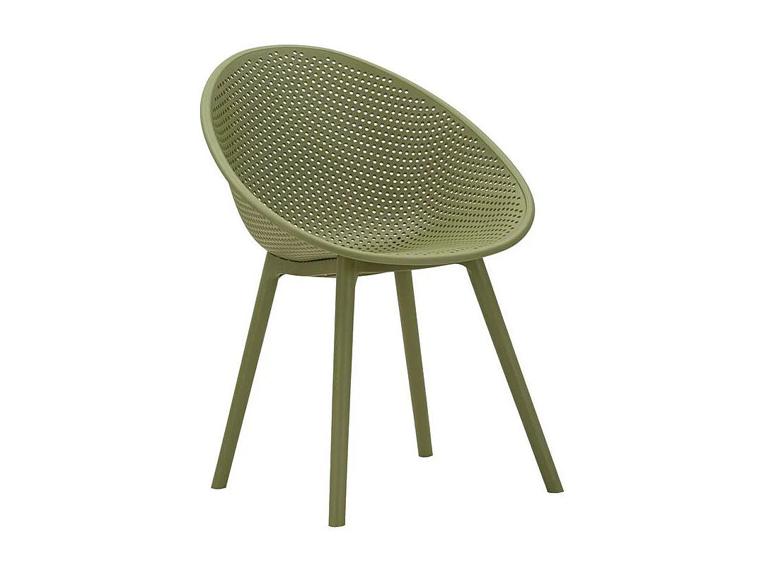 Ensemble de chaises vertes ibiza 2 pièces cm 59x59x83 (hauteur d'assise cm 45)