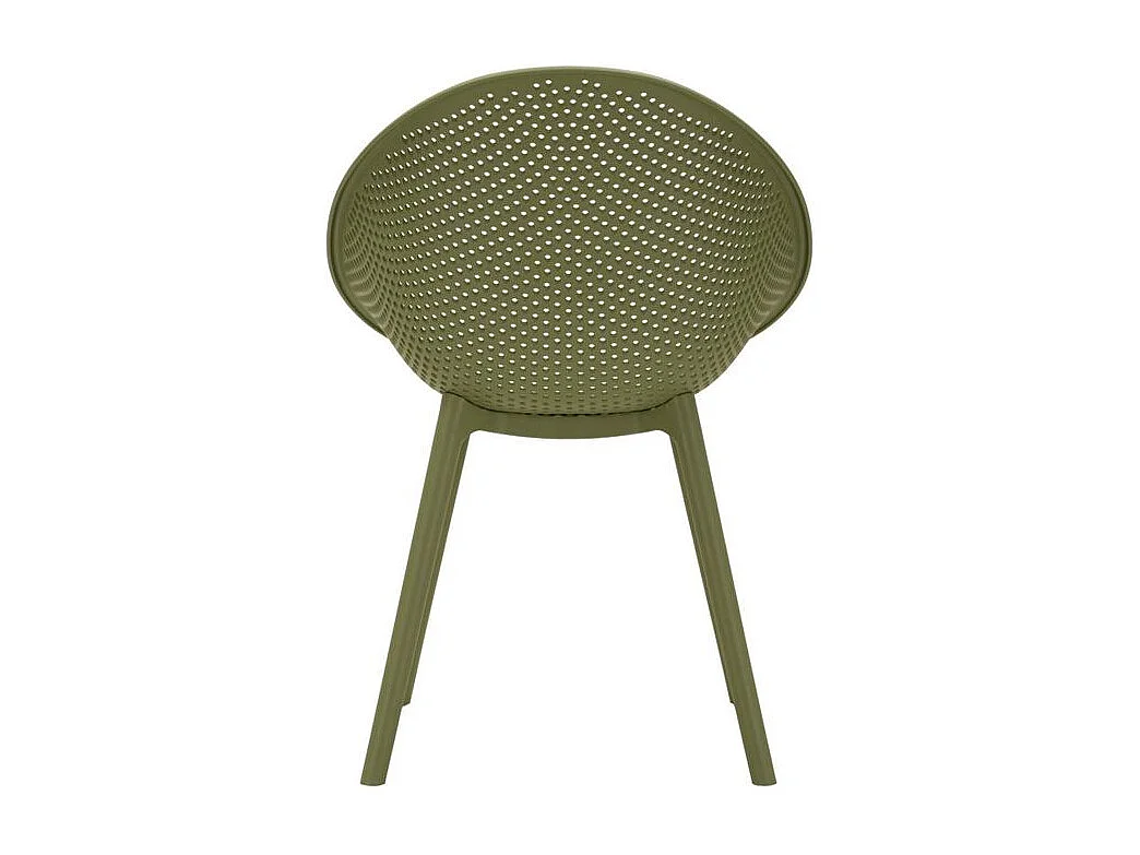 Ensemble de chaises vertes ibiza 2 pièces cm 59x59x83 (hauteur d'assise cm 45)