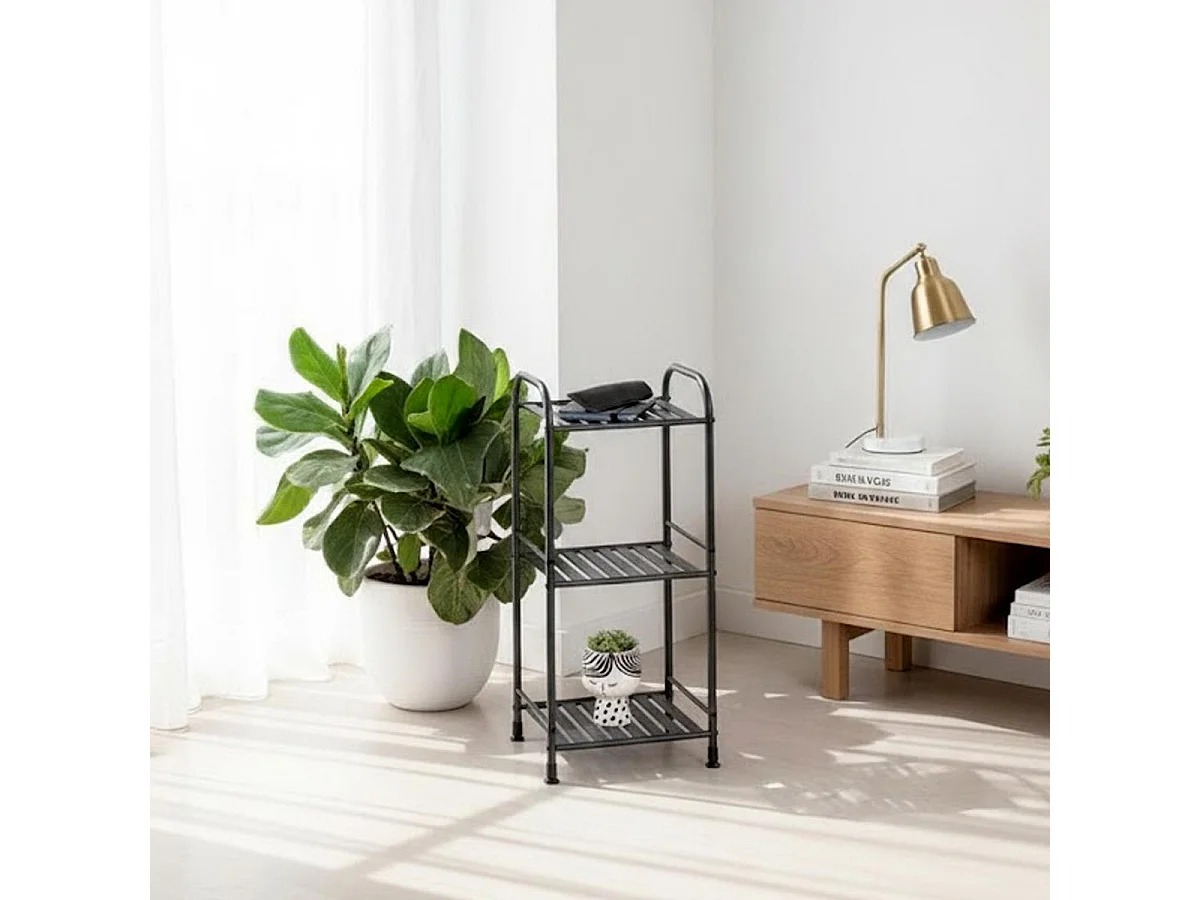 Étagère Design 3 Niveaux "Bonnie" 78cm Anthracite