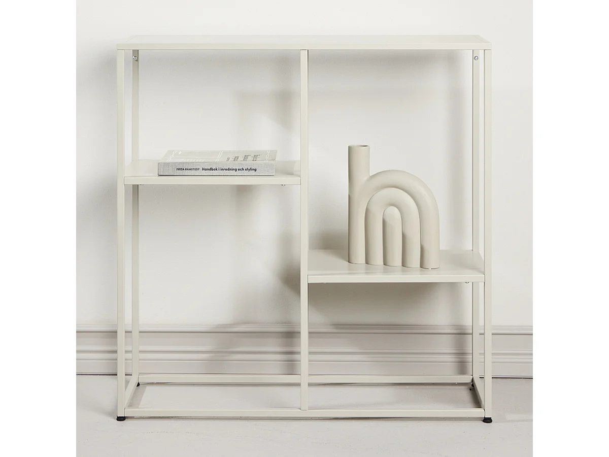 Étagère 3 Niveaux en Métal "Staal" 80cm Beige