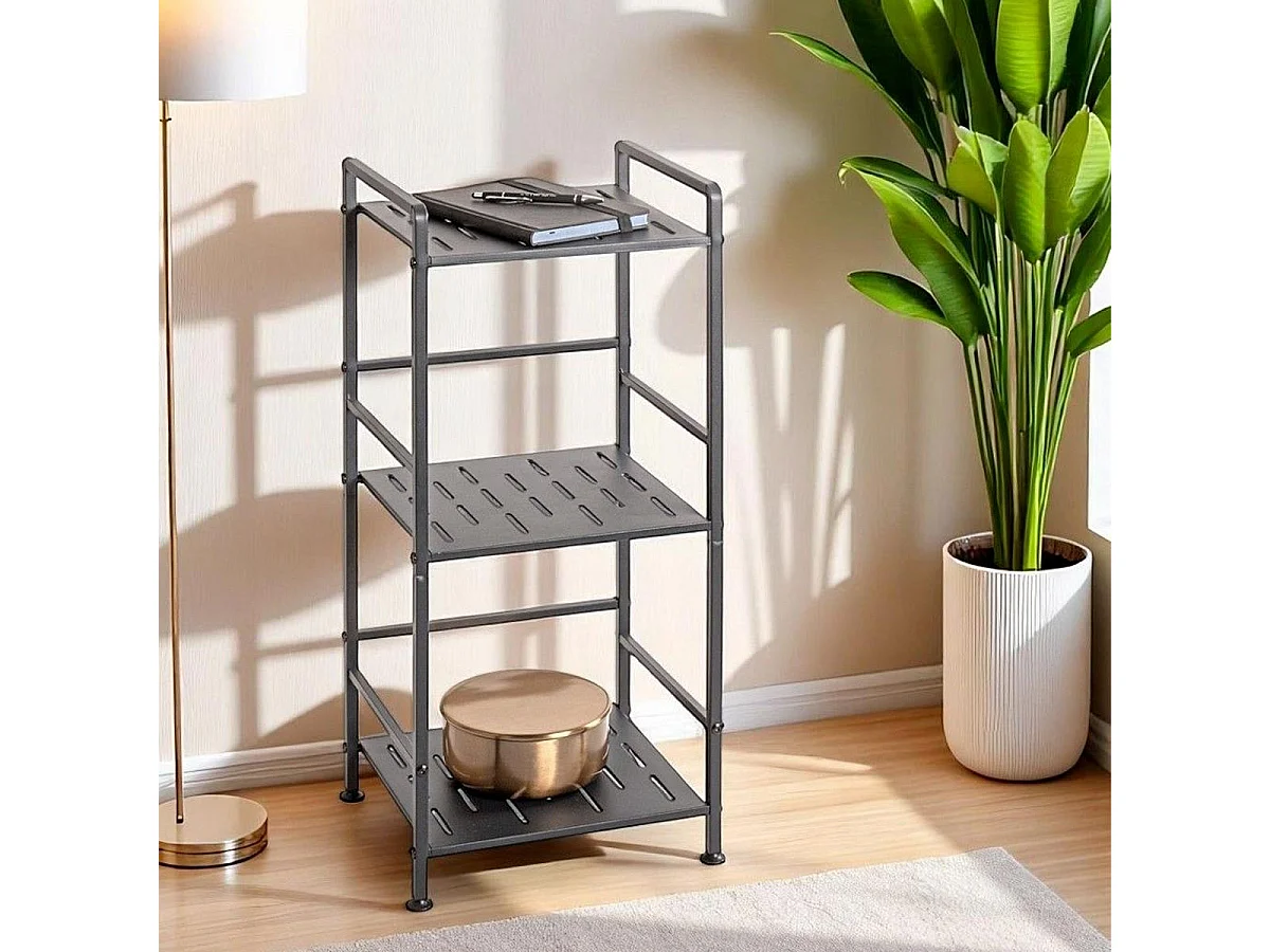 Étagère Design 3 Niveaux "Ombre" 74cm Anthracite