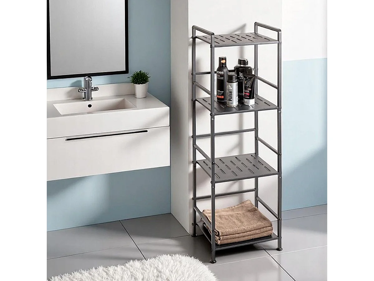 Étagère Design 4 Niveaux "Ombre" 106cm Anthracite