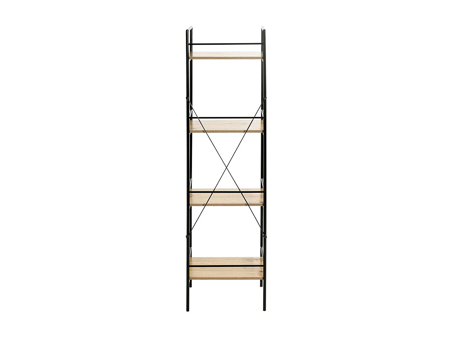 Étagère Design 4 Niveaux "Edgar" 130cm Naturel & Noir