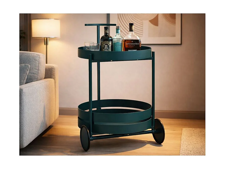 Chariot de bar saturn dove teal cm 40x49,5x61