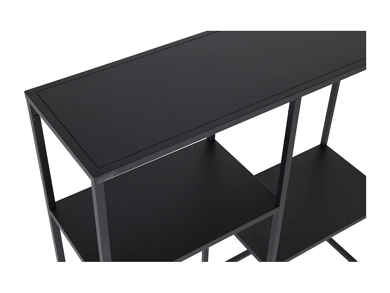 Étagère 3 Niveaux en Métal "Staal" 81cm Noir