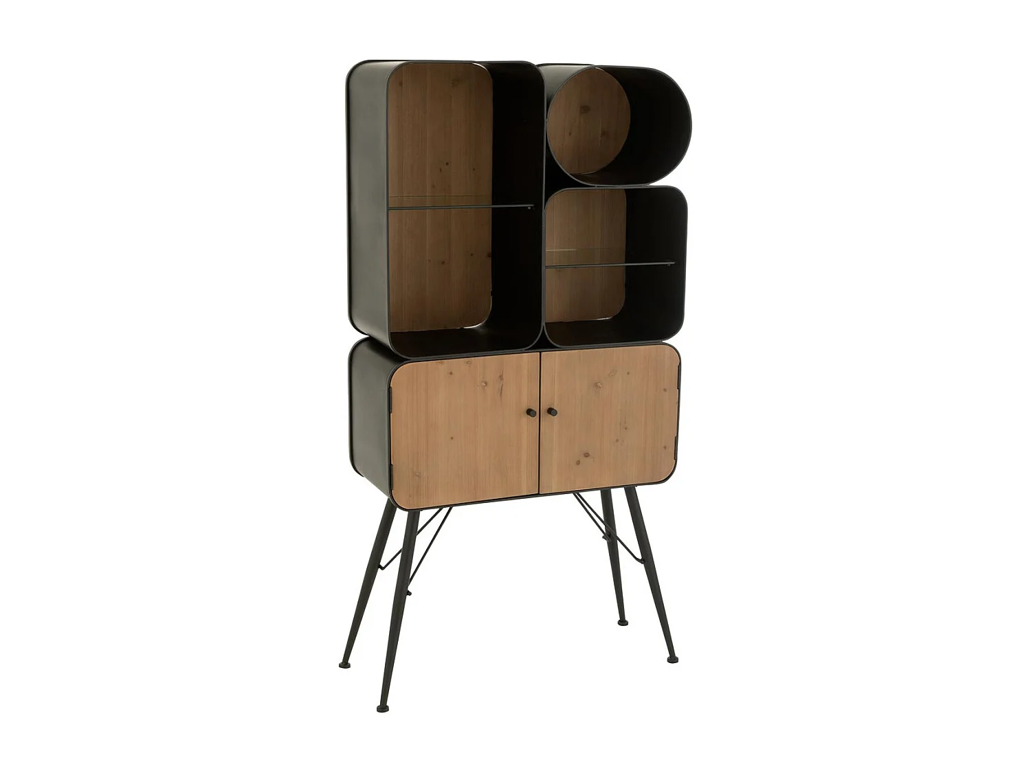 Étagère 2 Portes "Courchevel" 160cm Noir