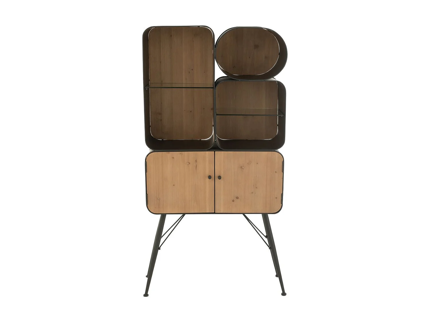 Étagère 2 Portes "Courchevel" 160cm Noir