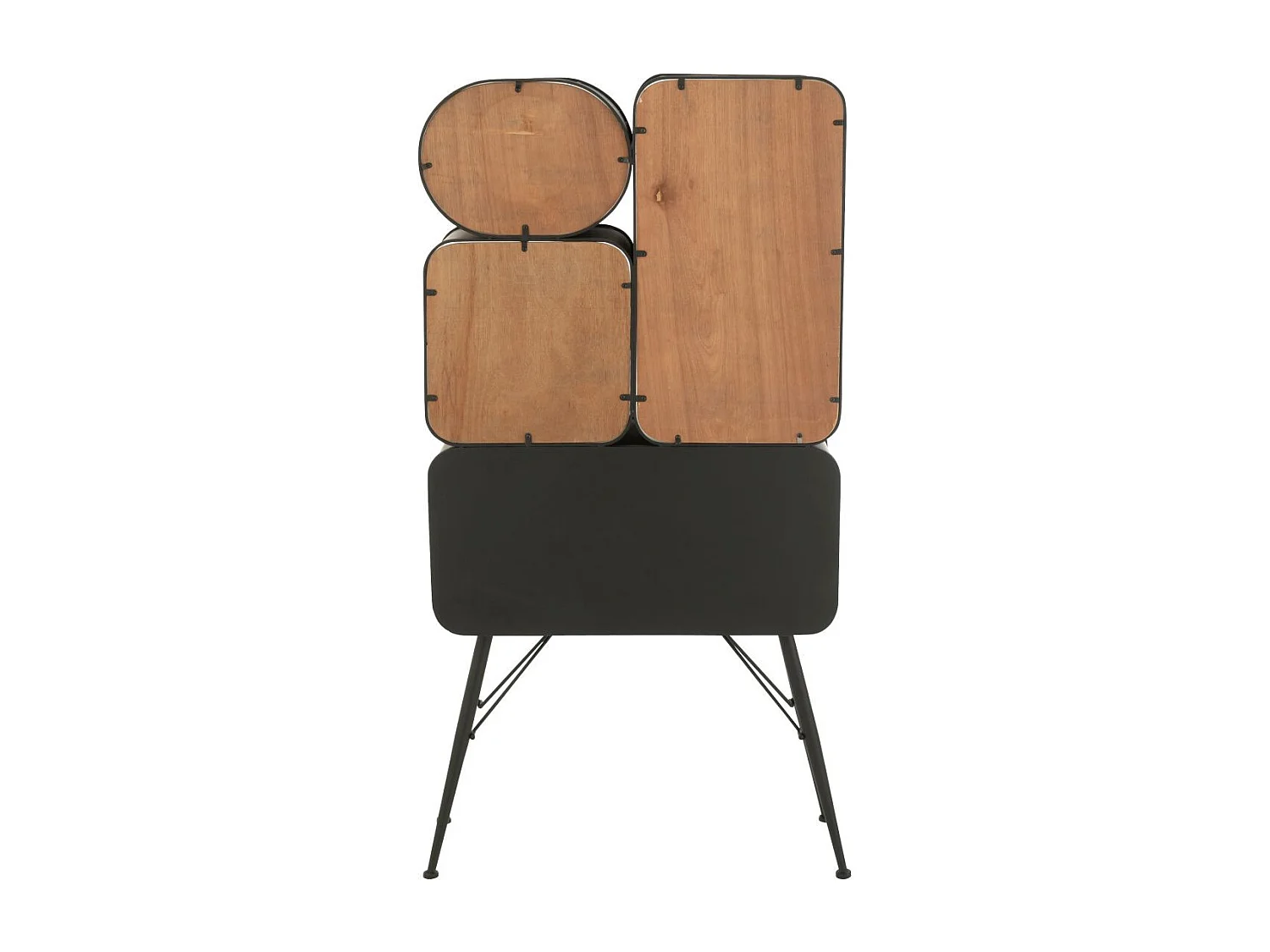 Étagère 2 Portes "Courchevel" 160cm Noir