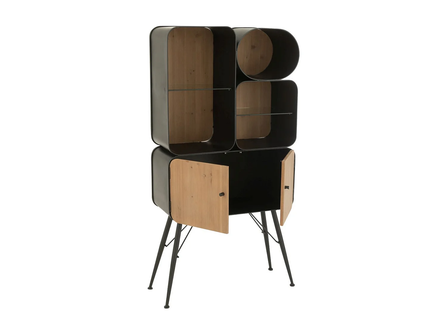 Étagère 2 Portes "Courchevel" 160cm Noir