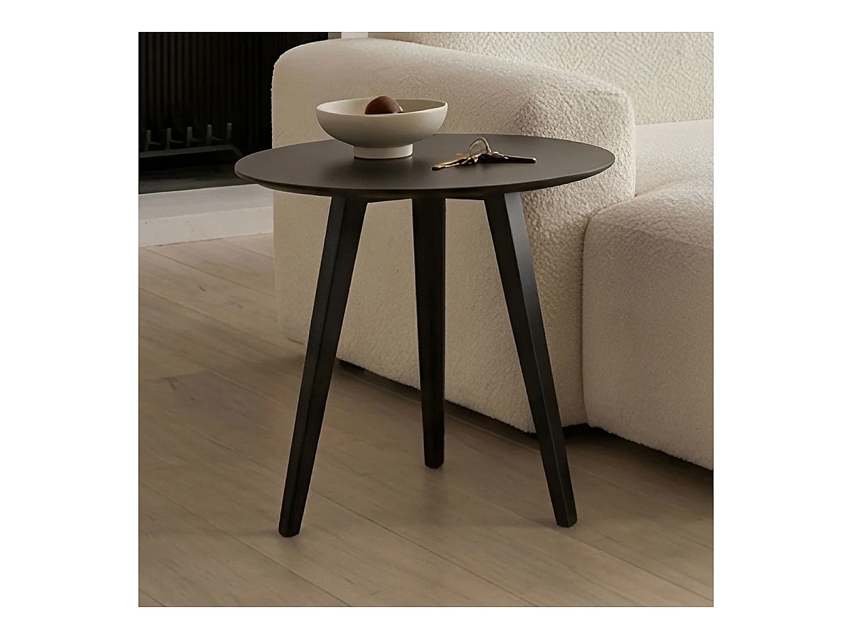 Table d'Appoint Ronde "Bimix" 45cm Noir