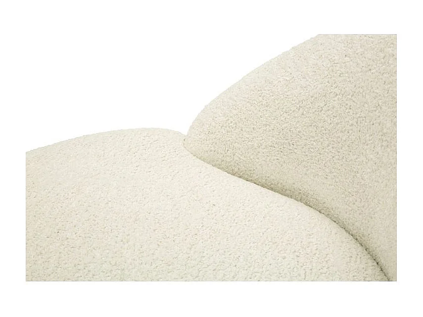 Fauteuil Ginevra blanc bouclé design scandinave