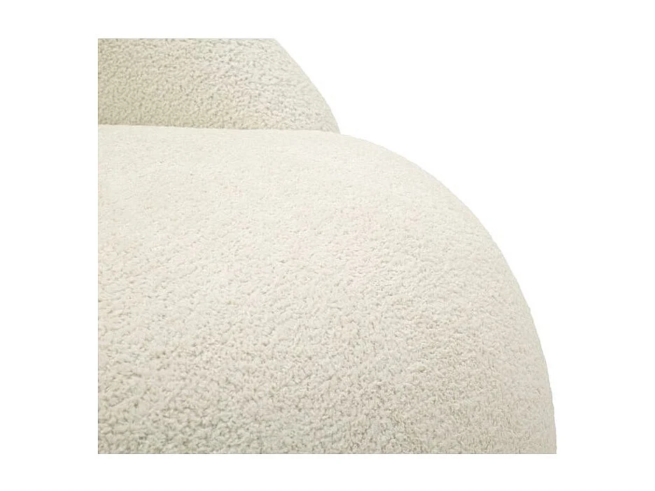 Fauteuil Ginevra blanc bouclé design scandinave