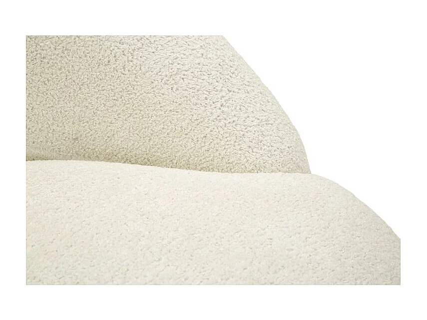 Fauteuil Ginevra blanc bouclé design scandinave