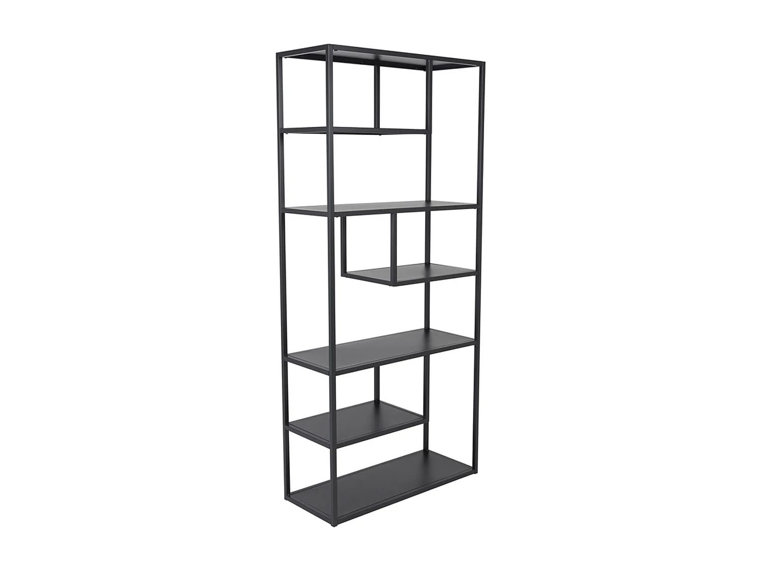 Étagère Bibliothèque 6 Niveaux "Staal" 190cm Noir