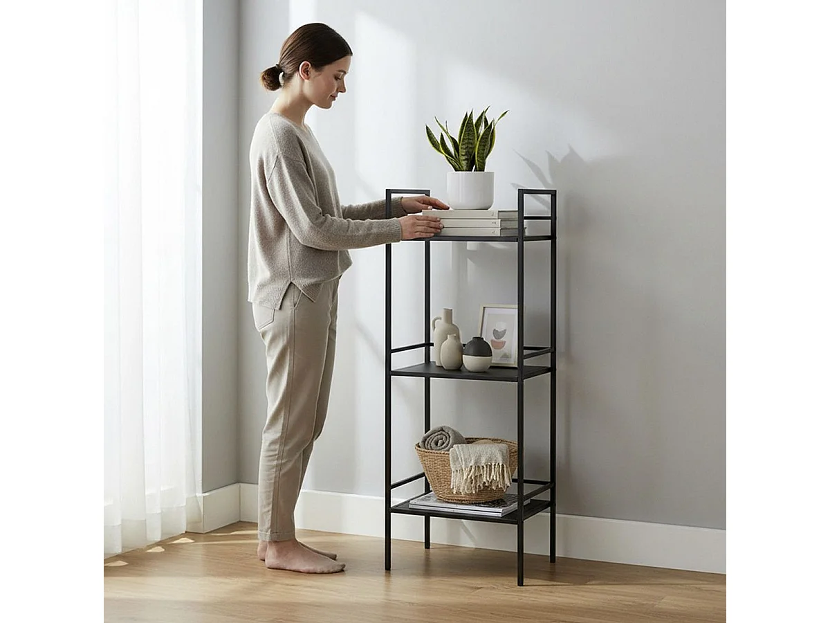 Étagère Design 3 Niveaux "Annie" 95cm Noir