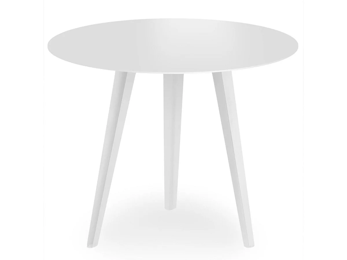 Table d'Appoint Ronde "Bimix" 45cm Blanc