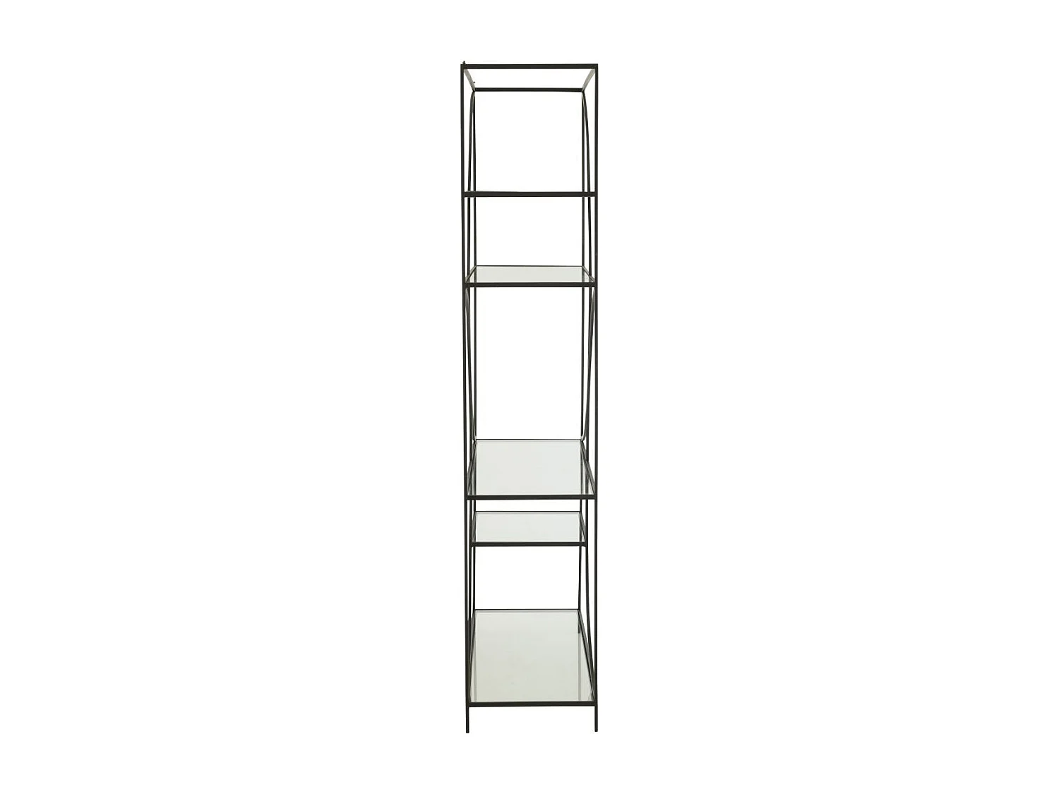 Étagère 6 Niveaux en Verre "Nar" 200cm Noir